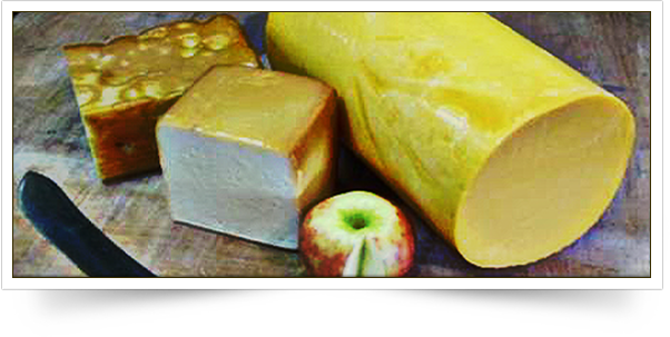 Cheeses and apple